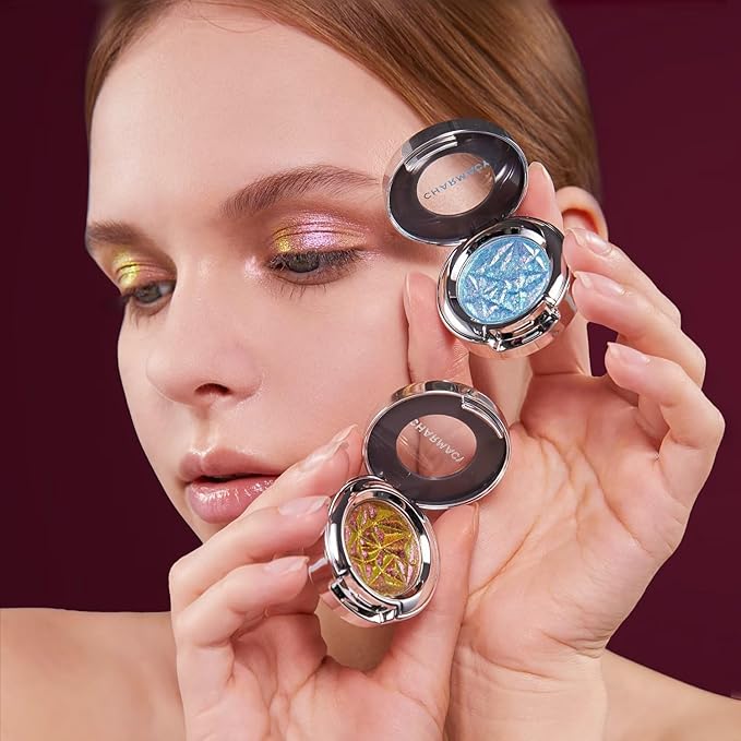 CHARMACY Duochrome Eyeshadow, Insane Shifters Chameleon Eyeshadow, Creates High-Impact, Metallic Eye Looks, 100% Vegan and Cruelty Free (Chameleon-#804, 0.06 Ounce (Pack of 1))
