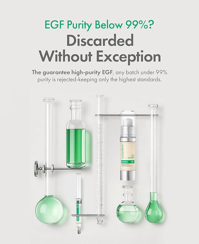 Easydew DW-EGF Melatoning Ampoule 1X - Hydrating Dark Spot Serum with Niacinamide & Glutathione for Uneven Skin - Fast Absorbing Day & Night Ampoule Korean Skin Care (Pump 0.27 fl oz, EGF 1X)
