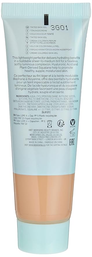 wet n wild Bare Focus Tinted Hydrator Tinted Skin Veil, Lightweight Buildable Coverage with Hyaluronic Acid & Vegan Squalane, Semi-Matte Finish, Cruelty-Free - Medium Tan (Pack of 2)