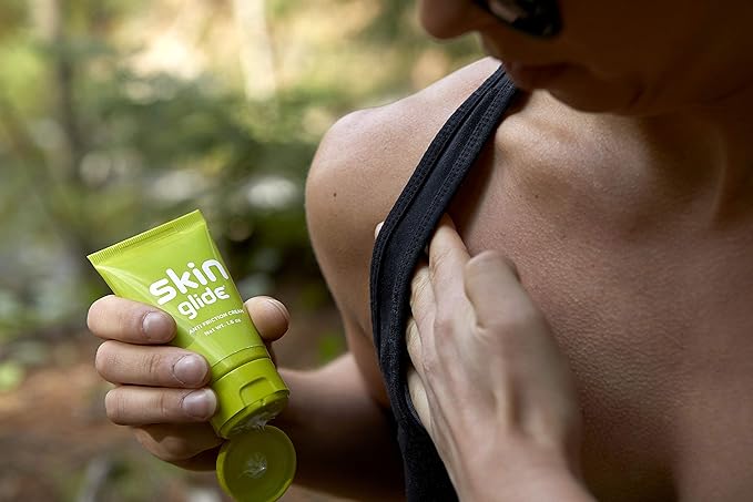 Body Glide Skin Glide Anti Friction, Anti Chafing Cream helps prevent rubbing leading to chafing, blisters & irritation | Anti chafe for thighs, feet, groin, butt, nipples, neck, waist & more | 1.6oz