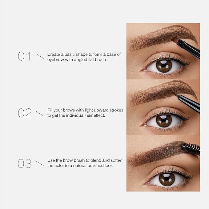 2 Colors Long Lasting Eyebrow Gel Set with Eyebrow Brushes for Waterproof Eyebrow Make Up, Eyebrow Tint Corrector Kit, Intense Brow Color Wax Cream, 2 * 6ml/0.20Fl Oz