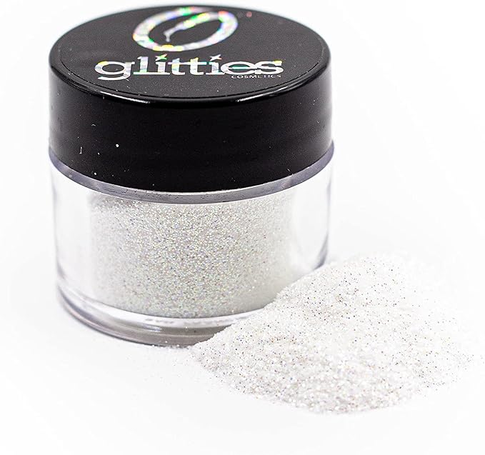 GLITTIES - ICY Mint - Cosmetic Grade Extra Fine (.006") Loose Glitter Powder Safe for Skin! Perfect for Makeup, Body Tattoos, Face, Hair, Lips, Soap, Lotion, Nail Art - (10 Gram Jar)