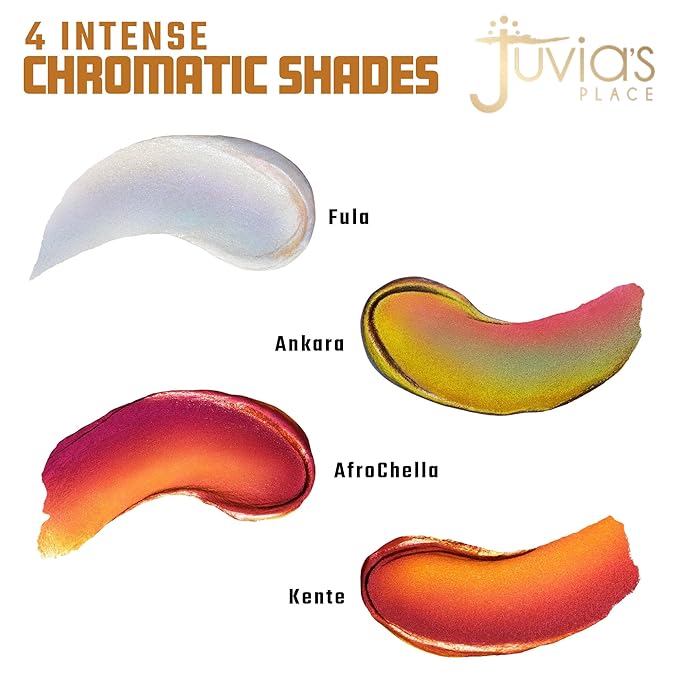 Juvia's Place Duochrome Liquid Eyeshadow, AfroChella, Iridescent Pink to Yellow, 2ml, Day, Night, Long Lasting, Cruelty Free, Vegan