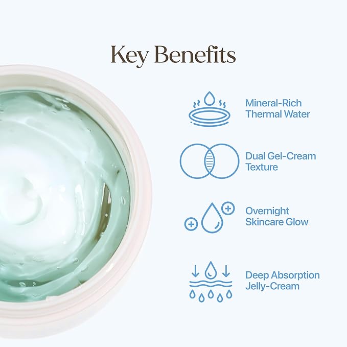 LU'PIUM Dual Care Sleeping Mask - Hyaluronic Acid & Ceramide, Overnight Hydrating Night Care, Dual Texture Gel & Cream, Moisture Balance (50g,1.76 oz)