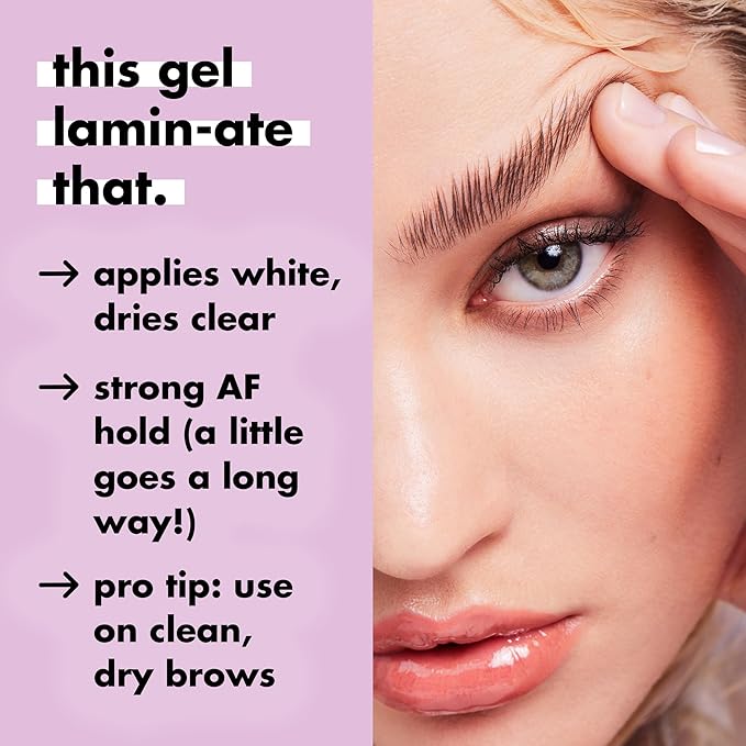 e.l.f. Brow Laminating Gel, Strong-Hold, Clear-Drying & Water-Resistant Brow Gel Creates Laminated Brows, Comb & Sculpt Brows, Vegan & Cruelty-free