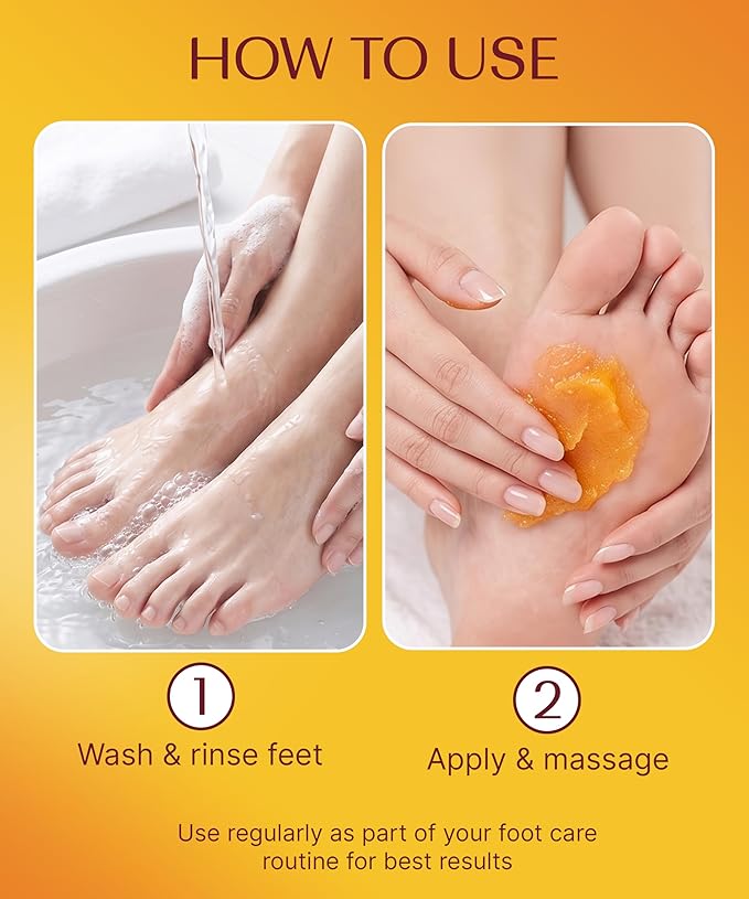 Bioaqua Foot Scrub - Pedicure Scrub Exfoliating Cream with Shea Oil & Natural Herbal Extracts for Dry, Rough Heels & Calluses - Foot Scrub Exfoliator, 180g