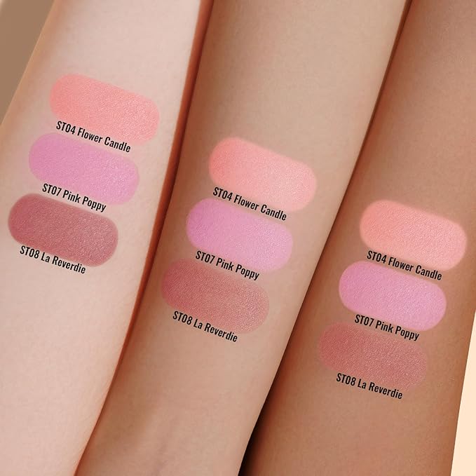 Oulac Pink Blush Powder Matte Finish Blush for Cheeks Highly Pigmented Natural blush Makeup Smooth Texture,Buildable Color&Lightweight Formula, Vegan&Cruelty-Free Face Makeup for All Skin ST07