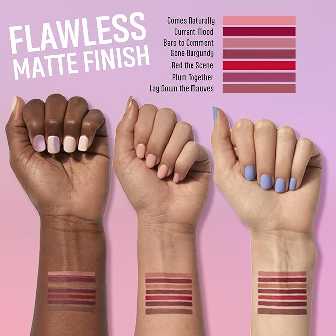 wet n wild Perfect Pout Matte Retractable Gel Lip Liner Pencil, Rich Creamy Long Lasting Color, Well-Defined and Flawless Application, Vegan & Cruelty-Free - Purple Lay Down the Mauves