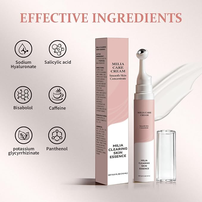 Milia Remover Serum –Action Salicylic Acid Serum for Under-Eye & Face, Oil-Free Clarifying Essence for Smooth Skin, Gentle Formula for Milia Remover & Brighter Complexion