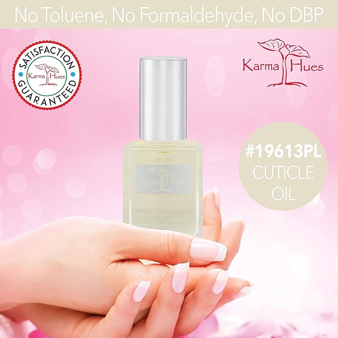 Karma Naturals Cuticle Oil – Hydrating Nail & Cuticle Treatment with Vitamin E – Strengthener & Repair Serum for Dry, Damaged Nails – Non-Toxic, Vegan, Cruelty-Free