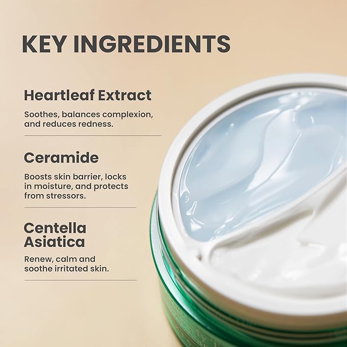 AXIS-Y Cera-Heart My Type Duo Cream with Heartleaf & Ceramide - Redness Relief & Moisture Skin Barrier Repair - Vegan Korean Skin Care Moisturizer Face Cream (2.02 fl. oz.)