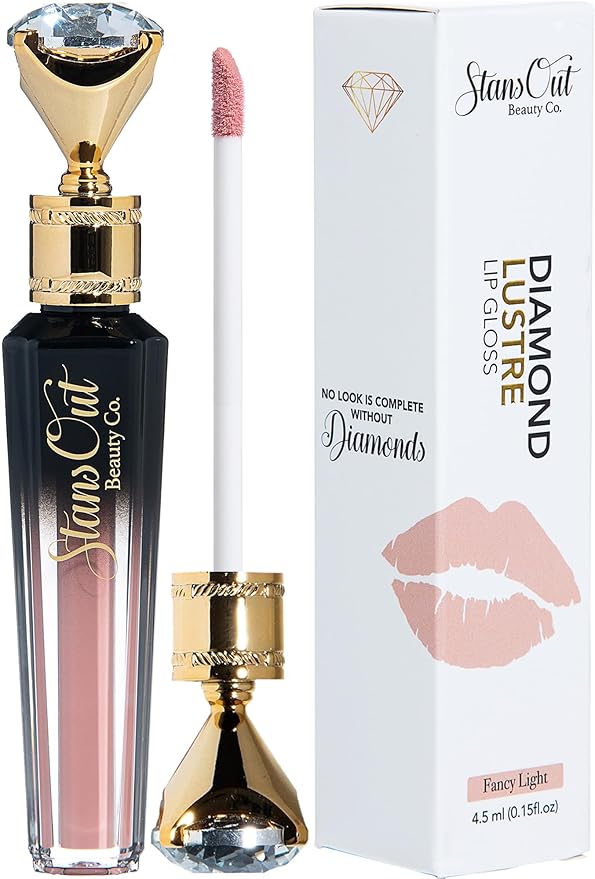 StansOut Beauty Diamond Lustre Fancy Light Hydrating Lip Gloss | Cute Nude Moisturizing Butter-Smooth Colors | Shades for Naturally Plump & Pout, Sparkling clear finishes & Glossy Choices.