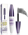 5D Gray Mascara for Eyelashes-1Pcs Longlasting Waterproof Smudge-Proof Cold Grey Mascara Volume and Length, Volumizing Defining Eye Lashes, Women’s Mother’s Day Eye Makeup Gift for Older Women 60 plus