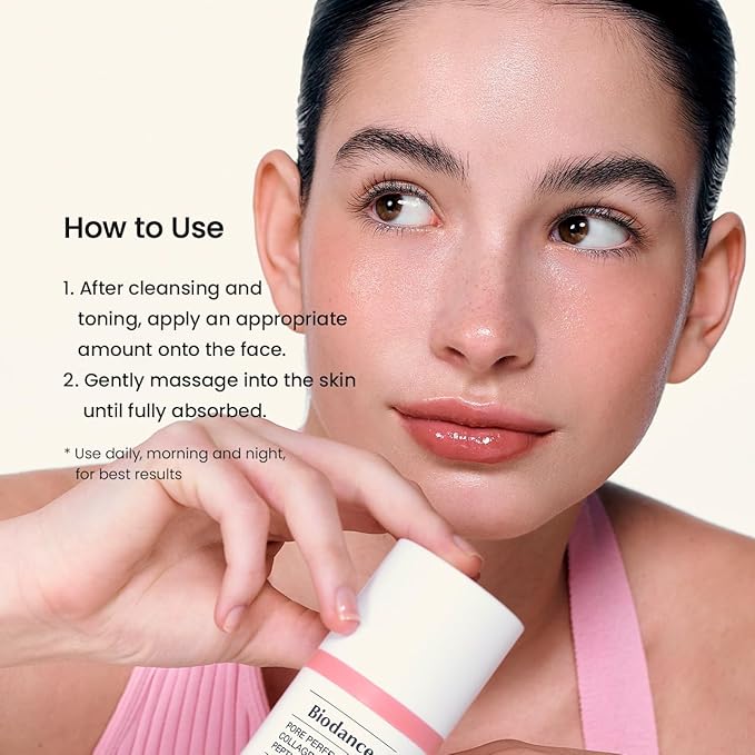 BIODANCE Pore Perfecting Collagen Peptide Cream, Hydrating, Plumping, Pore Care, Firming Facial Moisturizer, Korean Skin Care, Mothers Day Gifts | 1.69 fl. oz.