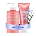 KUNDAL Protein Bonding Shampoo and Conditioner Set Korean Hair Care, Damage Repair, Frizz Control, Heat Protection, 16.9fl oz (VIOLET MUGUET)