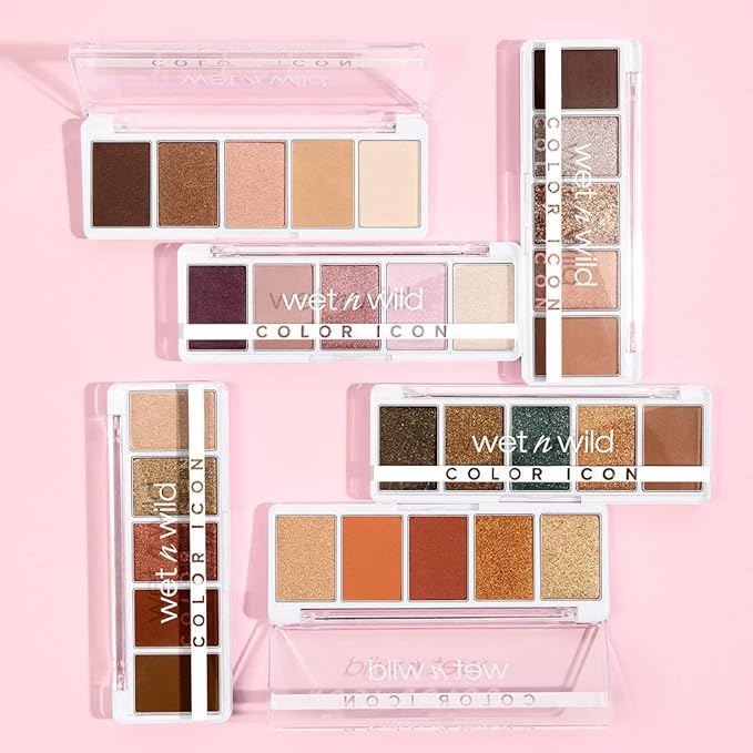 wet n wild Color Icon Eyeshadow Makeup 5 Pan Palette, My Lucky Charm, Matte, Shimmer, Metallic, Long Wearing, Rich Buttery Pigment, Cruelty Free (Pack of 2)