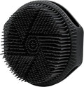 Silicone Body Scrubber for Men Women, Dual-Sided Bath Brushes Gentle Exfoliating Body Scrubber Scalp Massager for Deep Cleansing, Soft Silicone Loofah Body Washing Brushes (Black)
