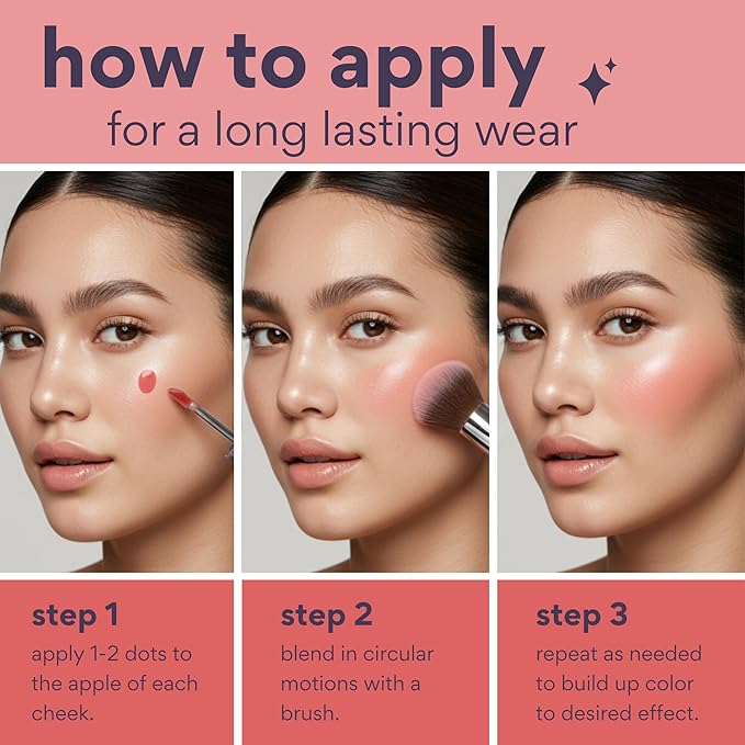 dearcloud Gentle Crush Serum Blush – Mauve – Liquid Blush for Cheeks with Hyaluronic Acid – Korean Beauty Makeup (.19 fl oz)