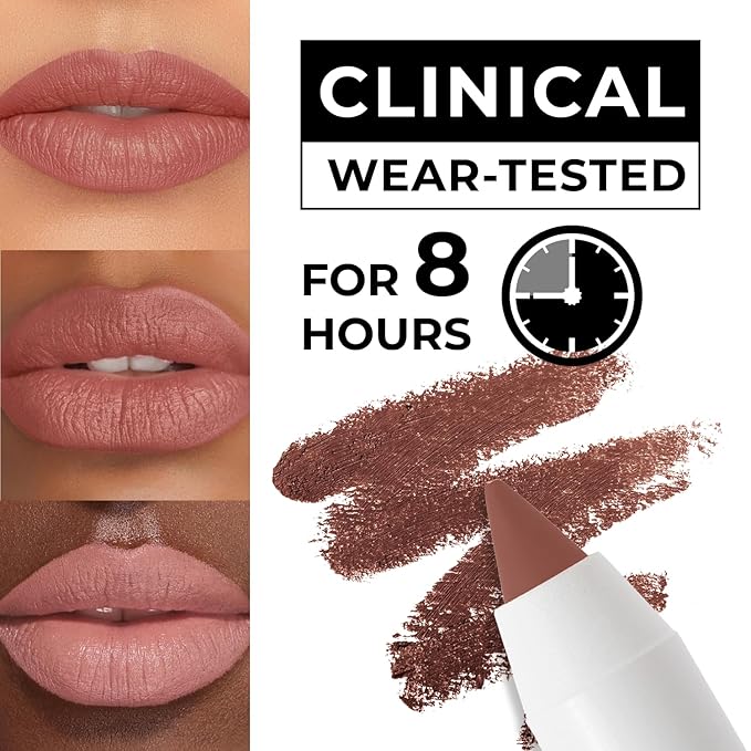 Lamel Gel Lip Liner Pencil - Pink Taupe - 2-in-1 Waterproof Lip Liner - 8-Hour Wear, Creamy Texture, Sharpenable, High Pigment - Provides Smooth Finish or Full Coverage - N.410