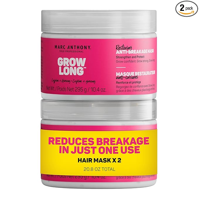 Marc Anthony Grow Long Hair Mask Conditioner, 2-pack - Deep Conditioning for Dry, Damaged Hair & Growth