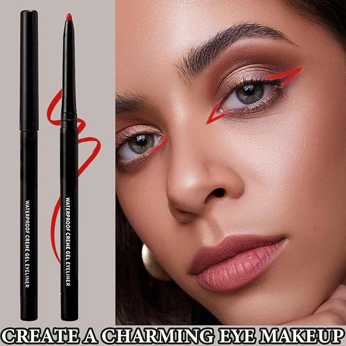 Eyeliner Pencils,Professional Long Lasting Waterproof Makeup Pencils,Highly Pigmented Inner Corner Eye Highlighter Eyeliner Pencil Eye Liner Pen Sets for Women