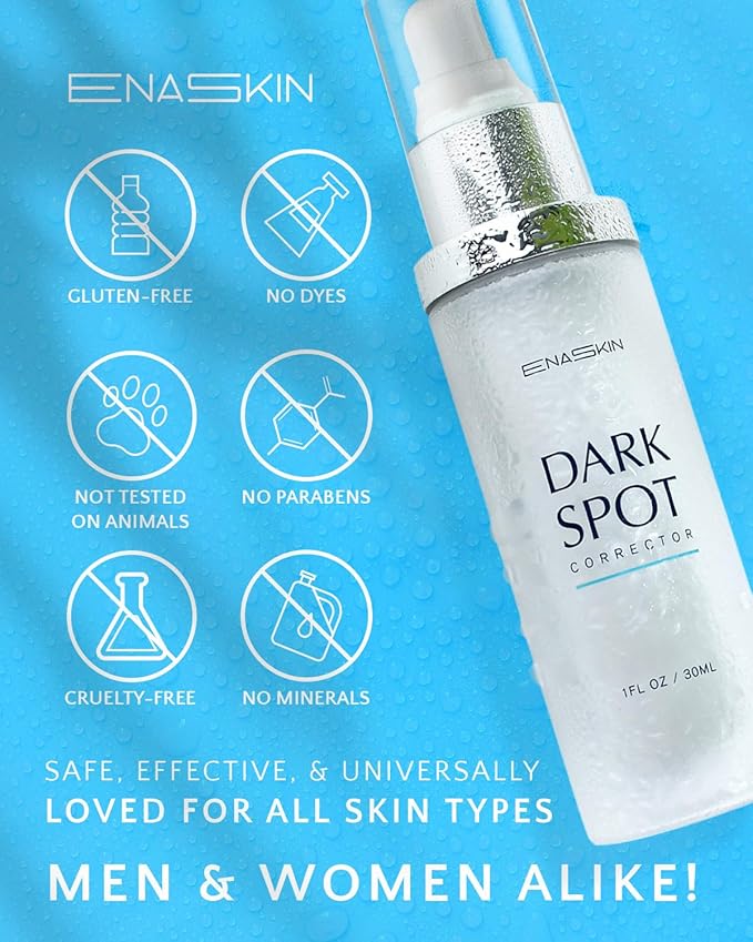EnaSkin Dark Spot Remover for Face and Body: Advanced Formula Spot Corrector Cream to Fade Age Spots, Sun Spots, Freckles, Melasma, and Brown Spots for Women and Men (1.7 Oz)