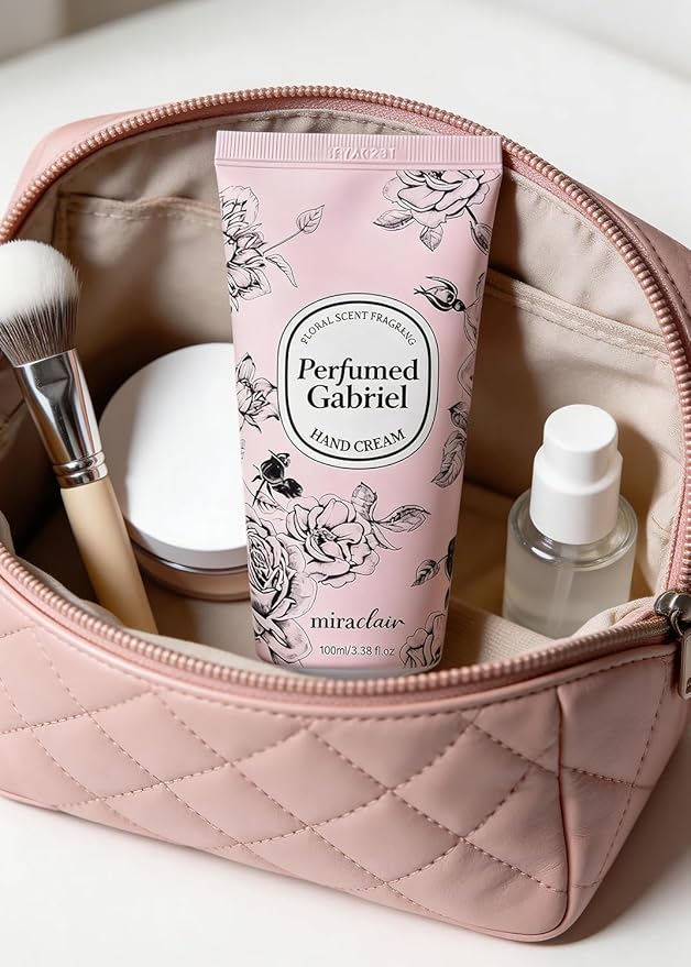 MIRACLAIR Perfumed Hand Cream, Hand Lotion for Dry Cracked Hands, Moisturizing Skincare, Nourishing Creams for Dry Hands, Nails, and Cuticles, Travel-Sized, Vegan (Perfurmed Bloom)