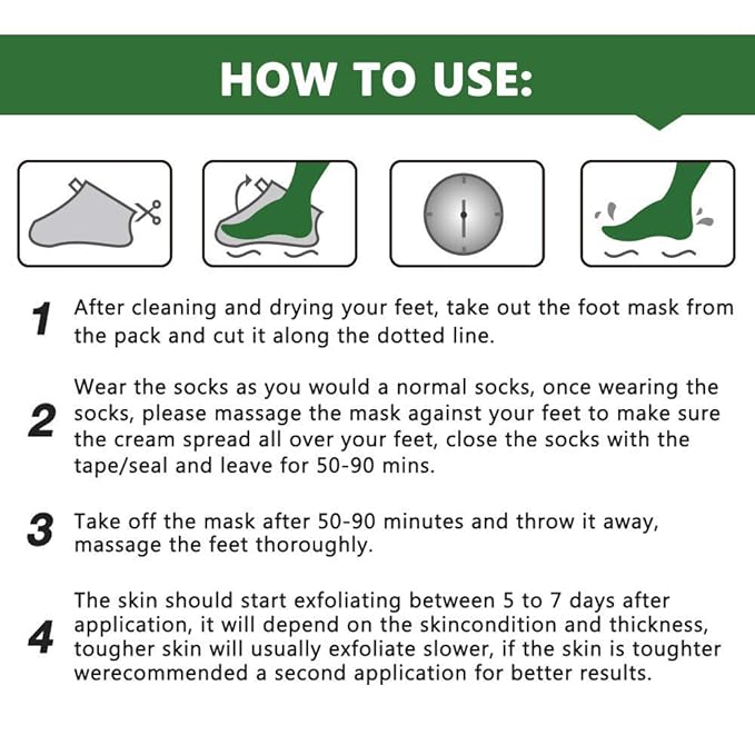 Foot Peel Mask - 5Pack, Exfoliating Foot Care Mask Make Soft Baby Feet Peel, Foot Exfoliator Repair Dead Skin, Calluses, Chapped, Rough Feet (Tea Tree)