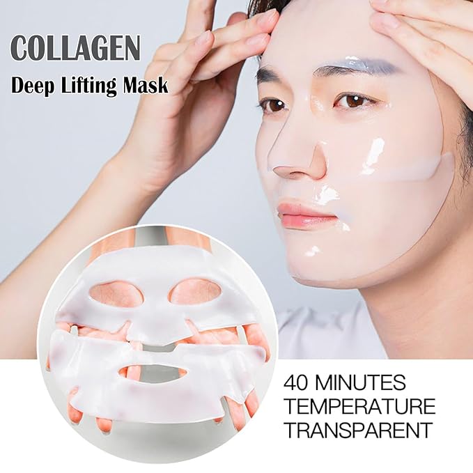 Collagen Face Mask, Bio-Collagen Deep Hydrating Overnight Mask with Hyaluronic Acid, Anti Wrinkle Lifting Mask for All Skin Types, Anti Aging Facial Mask,Pore-Minimizing,Firming&Elasticity