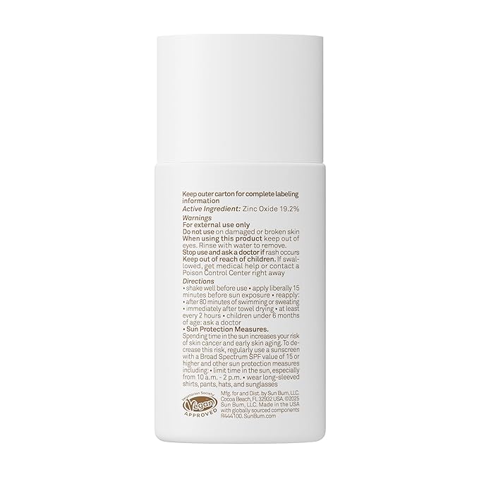 Sun Bum Mineral SPF 30 Face Sunscreen Lotion - Broad Spectrum and Fragrance Free Moisturizing Facial Sunscreen - Hawaii 104 Act Compliant (Without Octinoxate & Oxybenzone) - Travel Size - 1.7 oz