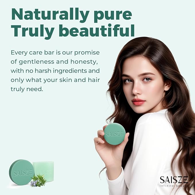 Rosemary & Biotin Shampoo and Conditioner Bar for Hair Growth, Natural Solid Shampoo Strengthening for Thinning Hair