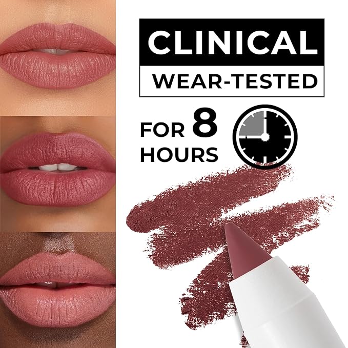 Lamel Gel Lip Liner Pencil - Berry - 2-in-1 Waterproof Lip Liner - 8-Hour Wear, Creamy Texture, Sharpenable, High Pigment - Provides Smooth Finish or Full Coverage - N.404
