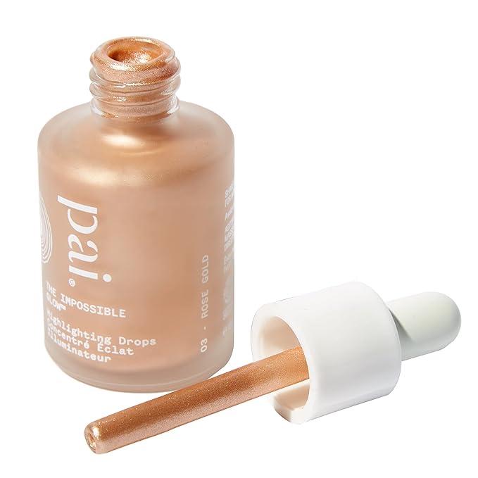 Pai Skincare - The Impossible Glow Organic Hyaluronic Acid + Sea Kelp Glow Drops | Natural, Vegan, Sensitive Skincare (Rose Gold, 0.34 fl oz | 10 ml)