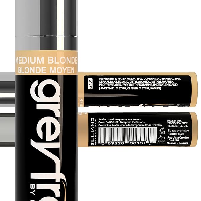 instant Root Touch Up Hair Mascara Temporary Gray Roots Concealer Medium-Blonde (warm tone) Not for concealing dark regrowth 100% gray root coverage