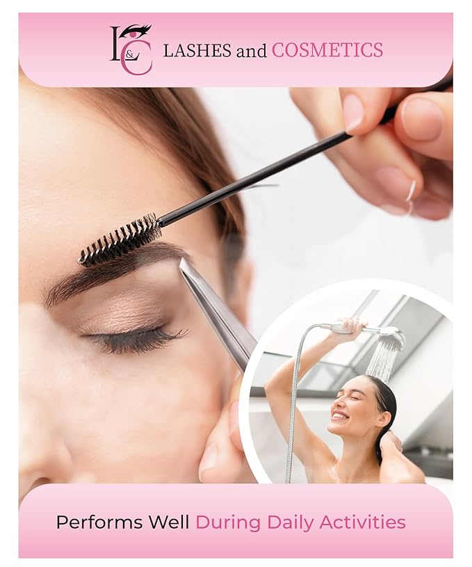 Eyebrow Extensions Kit with 1 x Trays of Mink Eyebrows in Blonde/Light Brown Comes on Mixed Length Trays 5-8 Mm Mix, Eyebrow Extension Glue Clear & Extension Tweezers by Kc Republic