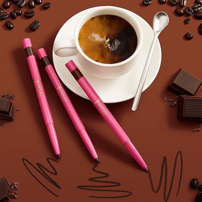 Juvia's Place Coffee Shop Luxe Lip Liner: Coffee Bean - Colorstay Matte Finish Lip Pencil, Makeup for Natural Long Lasting Beauty and Sensational Wear, Lip Stain Kiss Proof Cometics