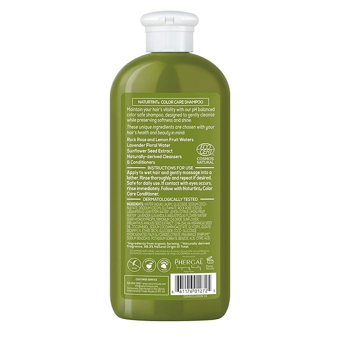 Naturtint Color Care Shampoo for Color-Treated, Dry, or Normal Hair, Formulated to Retain Vibrancy without Parabens, Sodium Lauryl Sulfate or Sodium Laureth Sulfate (Pack of 2)