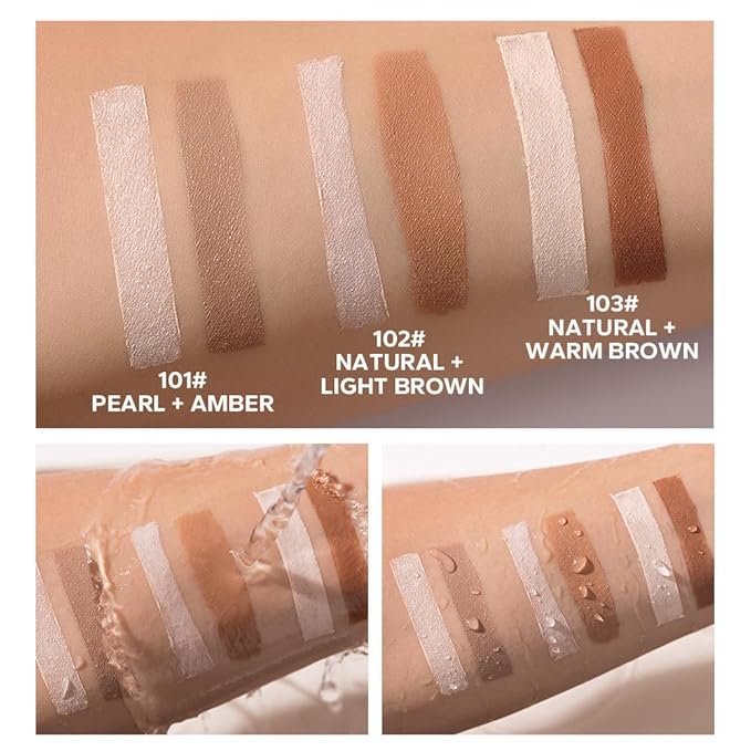 Double Head Contour Stick, Highlight & Contour Bronzer Stick, Durable And Waterproof Contouring Stick Set, Facial Makeup Contouring Face Cream﻿