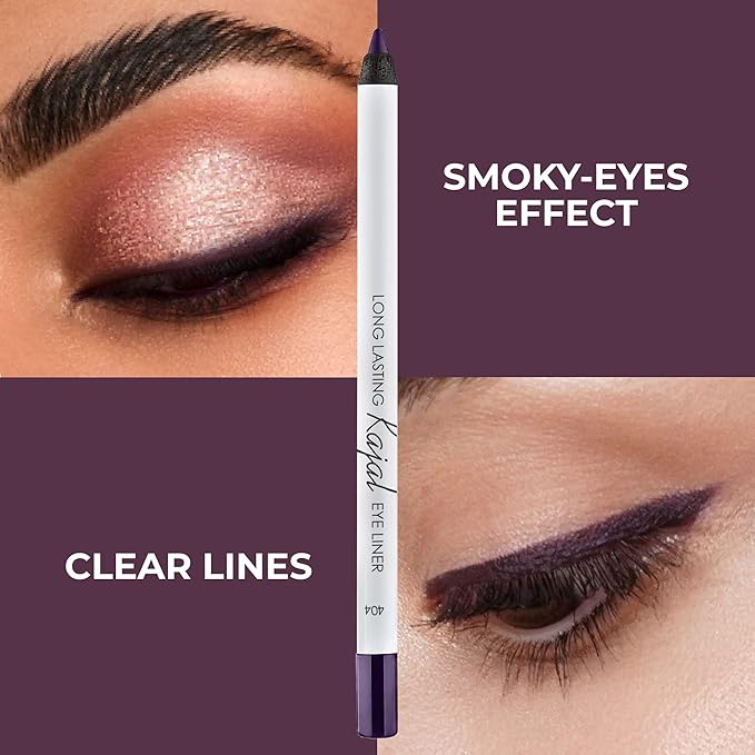 Lamel No Smudge Gel Eyeliner - Violet - Waterproof Eyeliner Pencil - 10-Hour Wear, Sharpenable, Contact Lens Friendly, Vegan - Creamy & Sweat Proof Pencil - Highly Pigmented - 404 Shade