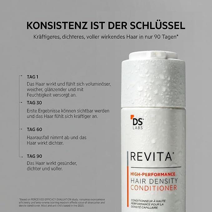 DS Labs For Men & Women Revita Conditioner - Scalp Refreshing Hydration for Fuller Looking, Weightless Hydration, Caffeine, Turmeric, Sulfate & Silicone Free, Color Safe, 205 mL