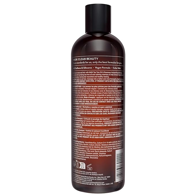 HASK Tea Tree & Rosemary Oil Scalp Care Shampoo - 12 fl oz