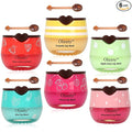 6 PCS Bee Lip Balm Honey Pot, Honey Lip Balm Bulk, Moisturising Sleep Lip Mask Overnight, Exfoliating Prevention Dry and Crack Lip Scrubs,Reduce Lip Lines, Mothers Day Gifts, Bulk Gifts