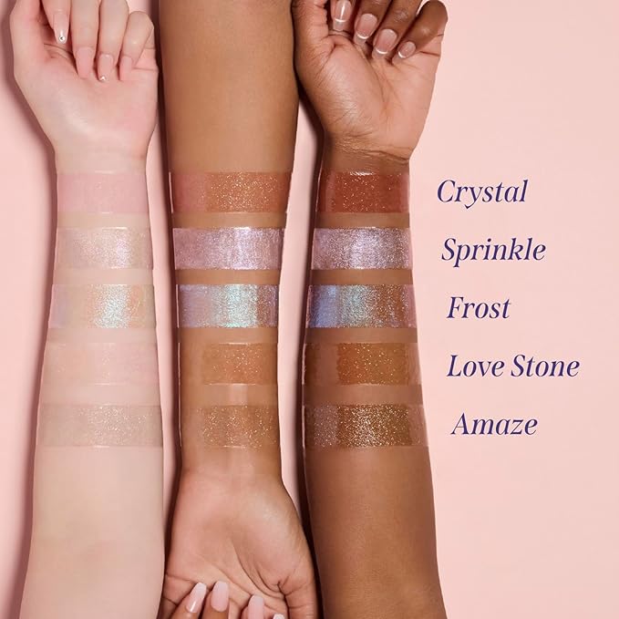 DEAR DAHLIA Paradise Sparkle Lip Glaze (Frost) - High-Shine Vegan Lip Gloss for Lightweight with Glitter & Shimmer Finish, Cooling Lip Plumper, Non-Sricky Oil & Hydrating Finish. 0.19 fl oz.
