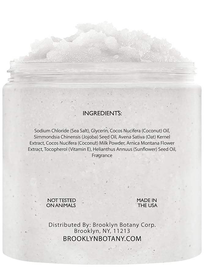 Brooklyn Botany Brown Sugar & Coconut Milk Body Scrub Set – Exfoliating and Moisturizing Face, Body, Hand & Foot Scrubs – 2 x 10 oz