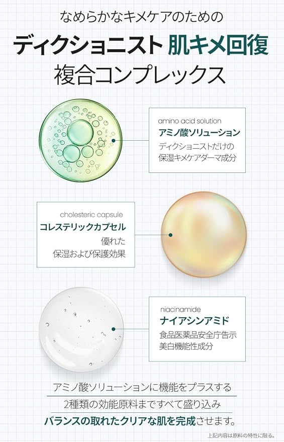 Dictionist Amino Acid Ampoule, 30 lm, Beauty Essence, Skin Texture, Exfoliating Care, Elasticity, Moisturizing