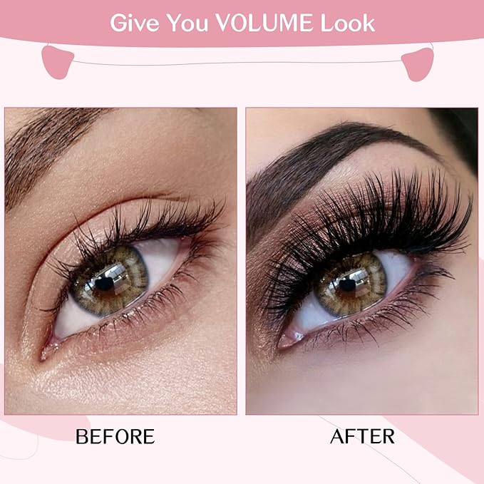 72 Pcs Individual Cluster Lashes 3D Effect DIY Lash Extension 8-16mm Eyelash Clusters Volume Wispy Lashes Super Thin Band Reusable Soft & Comfortable(Adore-3D Fluffy,D-8-16mix)