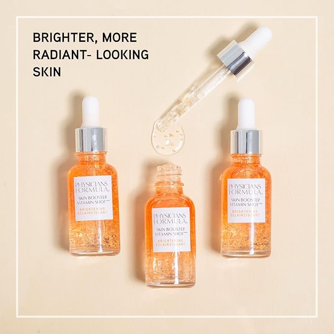 Physicians Formula Skin Booster Vitamin Shot, Brightening Serum with Vitamin C, Licorice & B3, Targets Dark Spots for Radiant Glow – Brighten (Pack of 2)