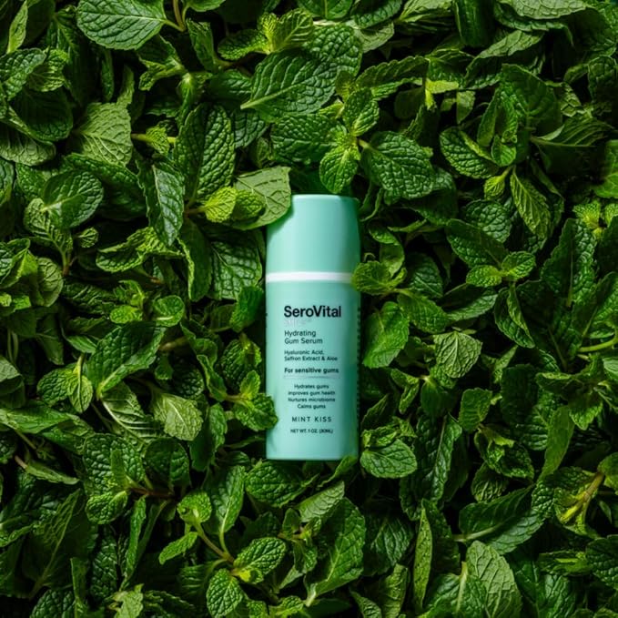 SeroVital Smile Hydrating Gum Serum — Hyaluronic Acid + Aloe Vera for Dry & Sensitive Gums | Supports Oral Microbiome | Formulated Without Fluoride | Mint Kiss | 1 oz.