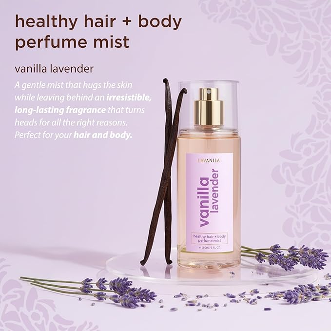 Lavanila Vanilla Lavender Hair & Body Mist for Women, 5 Oz – Calming Vanilla Body Spray, Hair Perfume & Fragrance with Madagascar Vanilla – Lightweight Women’s Fragrance for Hair & Skin