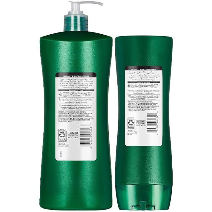 Suave Conditioner, Rosemary & Mint, 2-Size Bundle – Gentle, Invigorating Conditioner for Revitalizing Dry, Damaged Hair